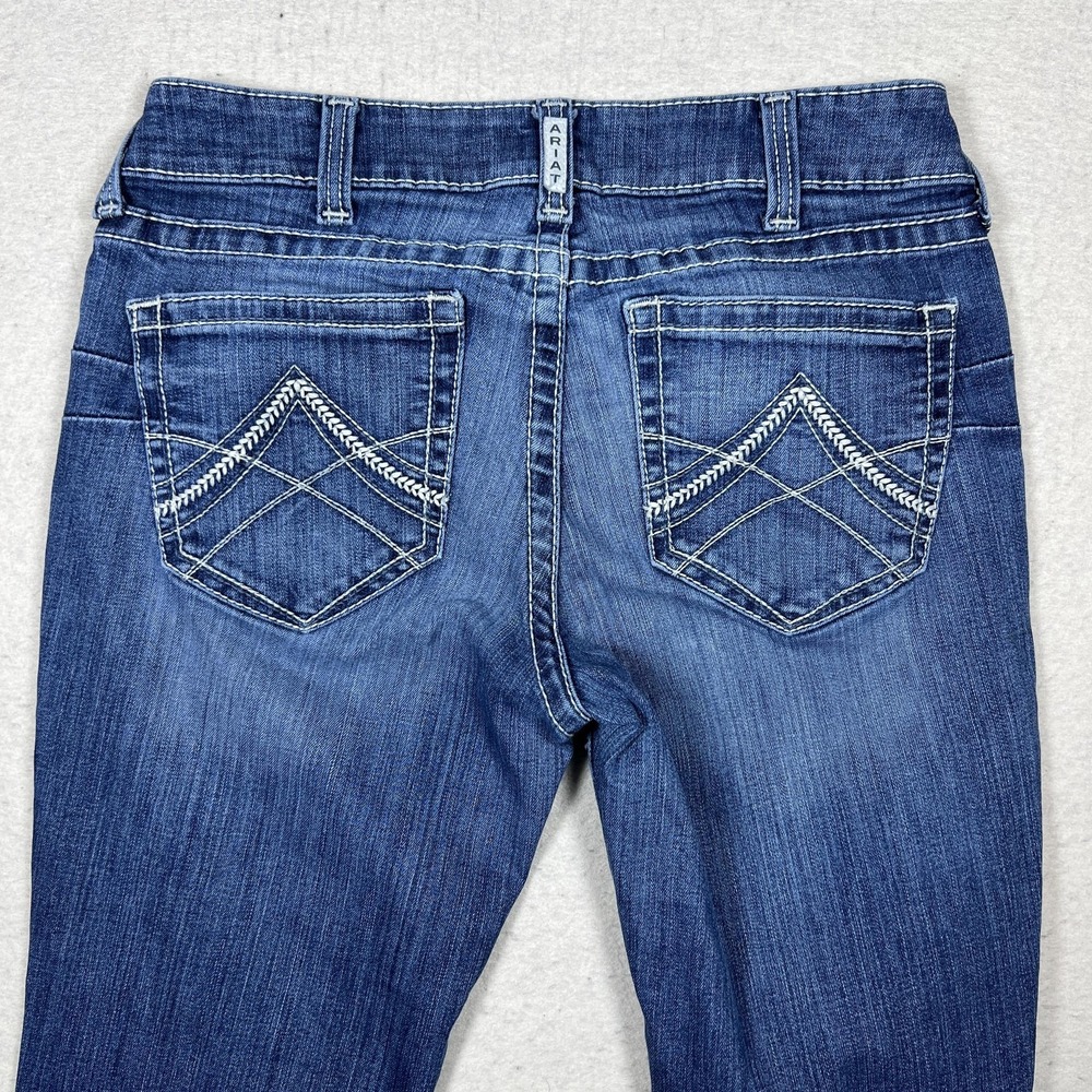 Ariat‎ R.E.A.L. Jeans Womens 30XL Blue Medium Wash Slim Straight Stretch Denim - Picture 9 of 13